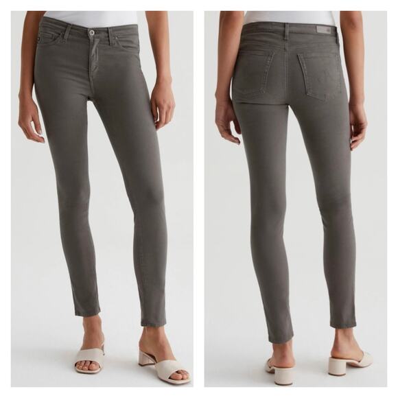Ag Adriano Goldschmied Denim - AG Adriano Goldschmeid Prime Mid Rise Cigarette Skinny Jeans Size 29 Gray